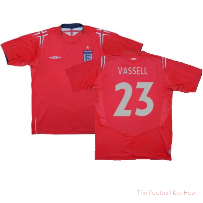 England 2004-06 Away Umbro Shirt (M) (Excellent) (Vassell 23)-unisoccer store